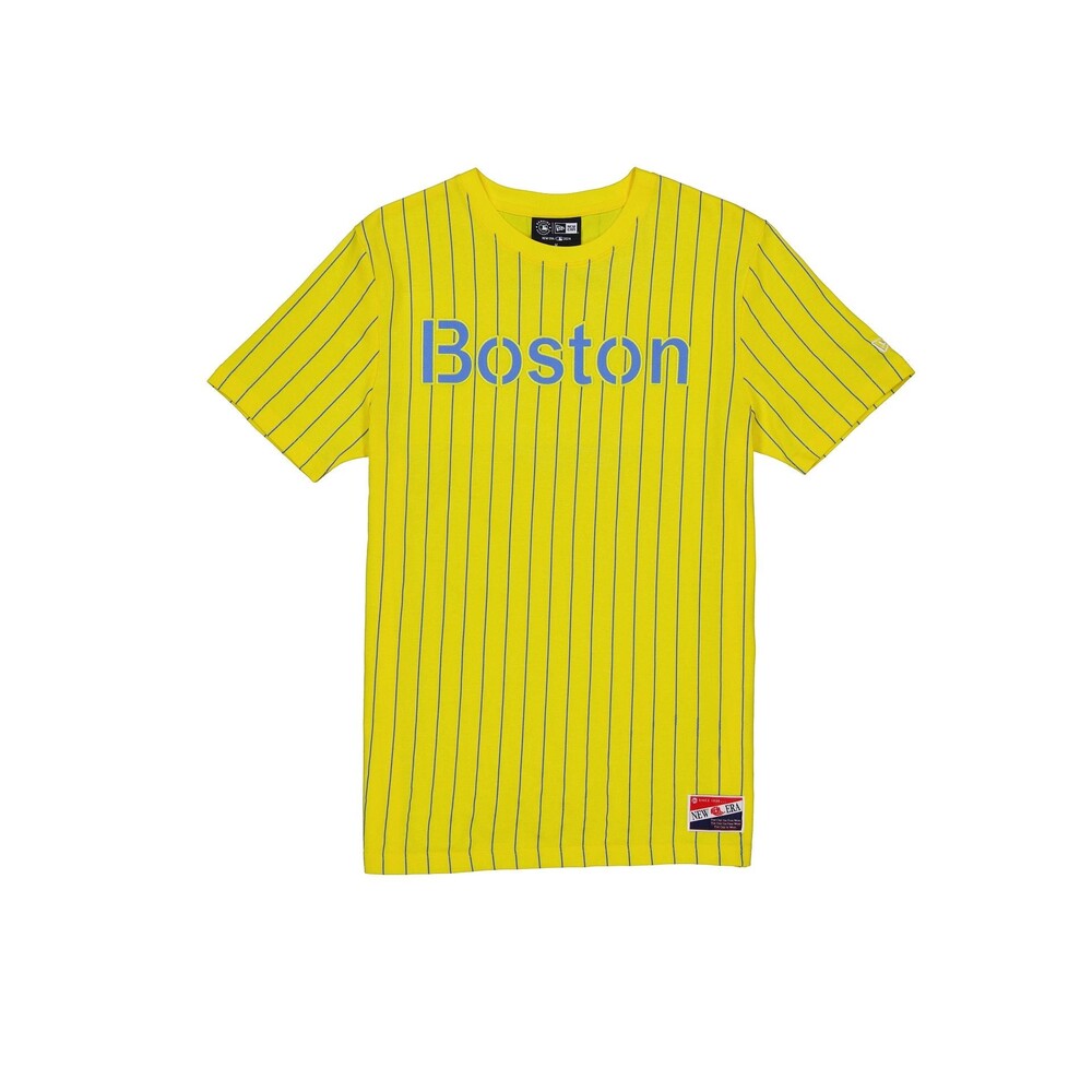 New Era Boston Red Sox Throwback Pinstripe T-Shirt - Size S